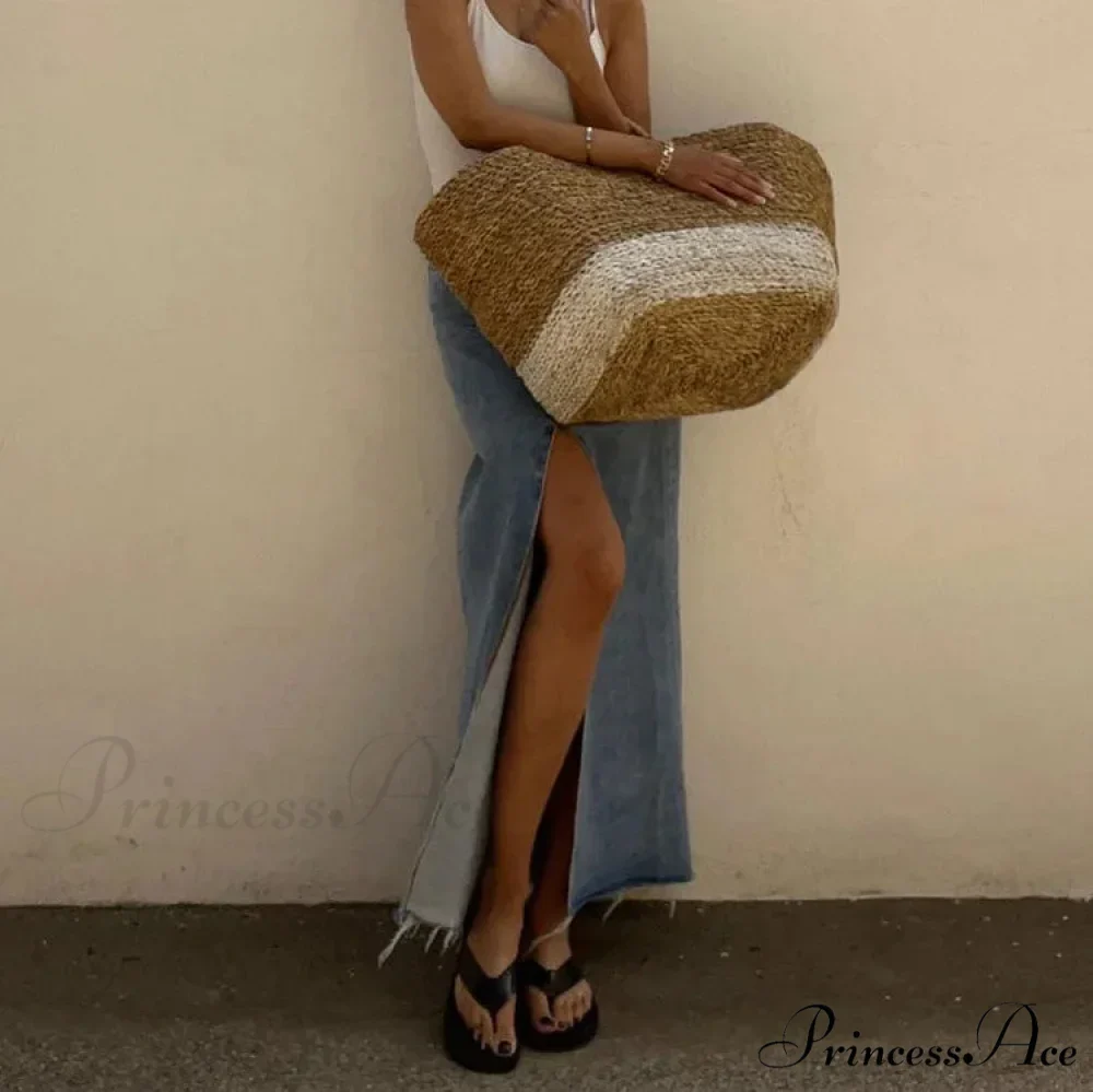 Autumn Winter Fashion High Waist Split Vintage Long Denim Wrapped Skirt - Image 4