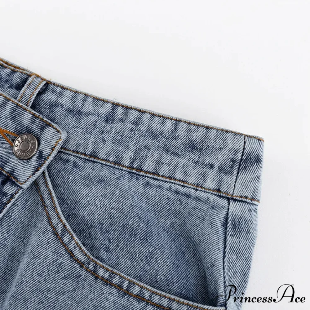 Autumn Winter Fashion High Waist Split Vintage Long Denim Wrapped Skirt - Image 6