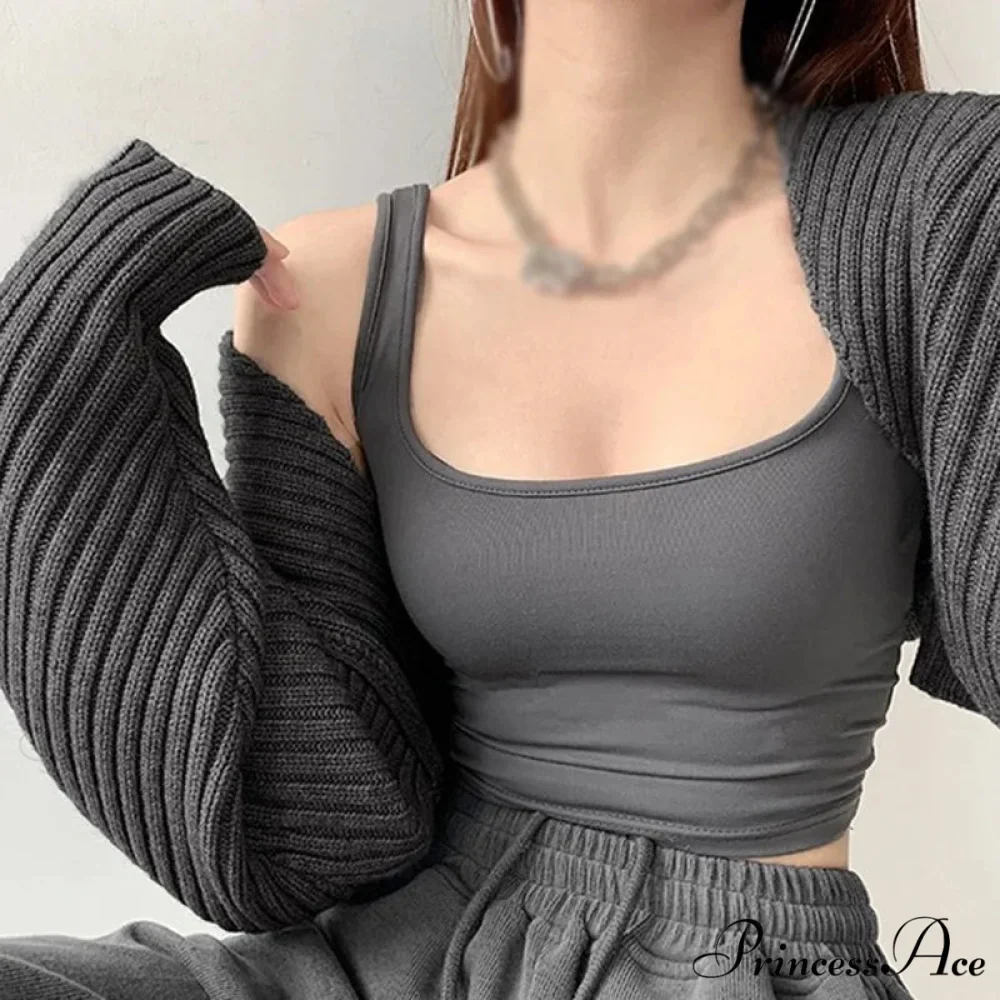 Open Front Solid Color Cropped Casual Bolero Shrug Cardigan - Image 4
