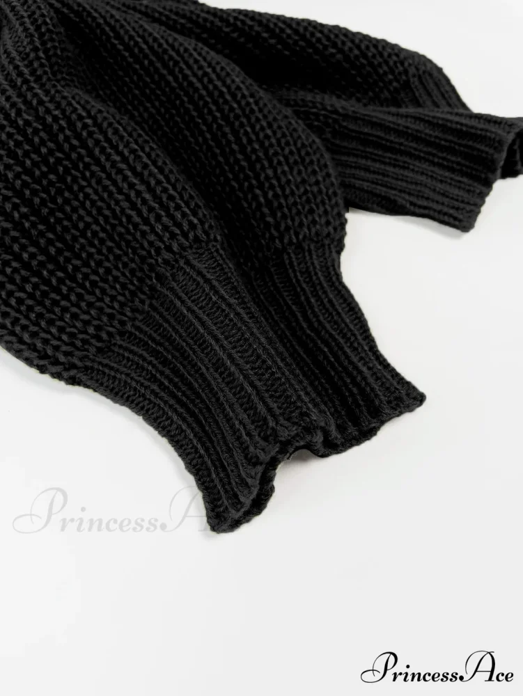 Cozy Stylish Autumn Winter Mid-length Knitwear Sweater Jacket Cardigan - Image 4