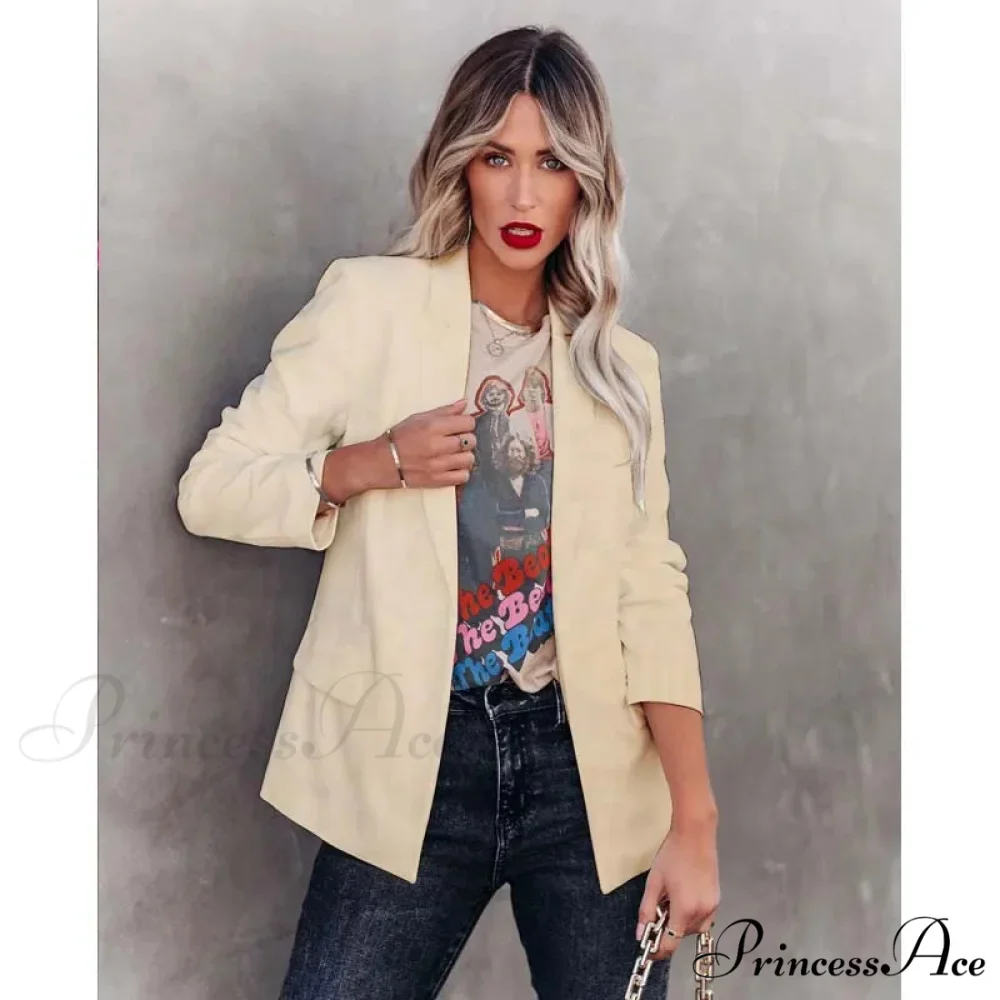 Casual Winter Office Autumn Fashion Long Sleeve Slim Fit Loose Blazer - Image 2