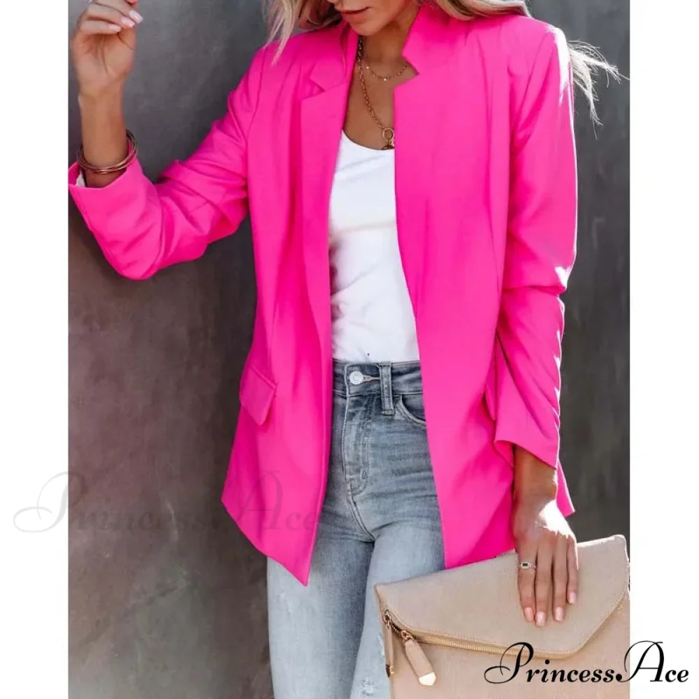 Casual Winter Office Autumn Fashion Long Sleeve Slim Fit Loose Blazer - Image 3