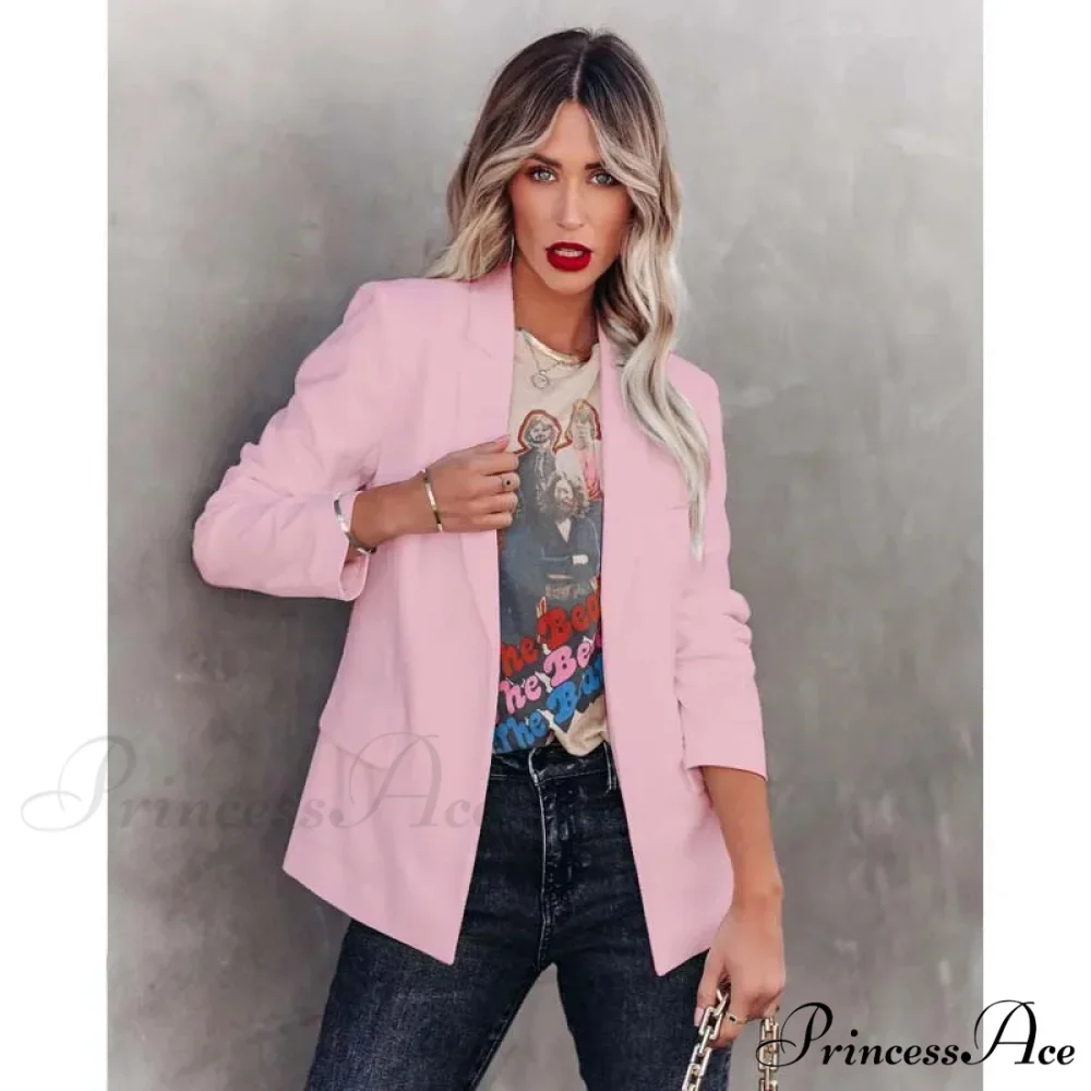 Casual Winter Office Autumn Fashion Long Sleeve Slim Fit Loose Blazer - Image 4
