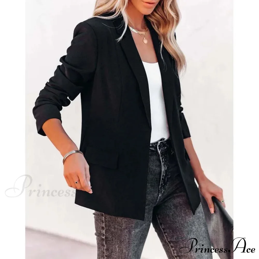 Casual Winter Office Autumn Fashion Long Sleeve Slim Fit Loose Blazer - Image 5