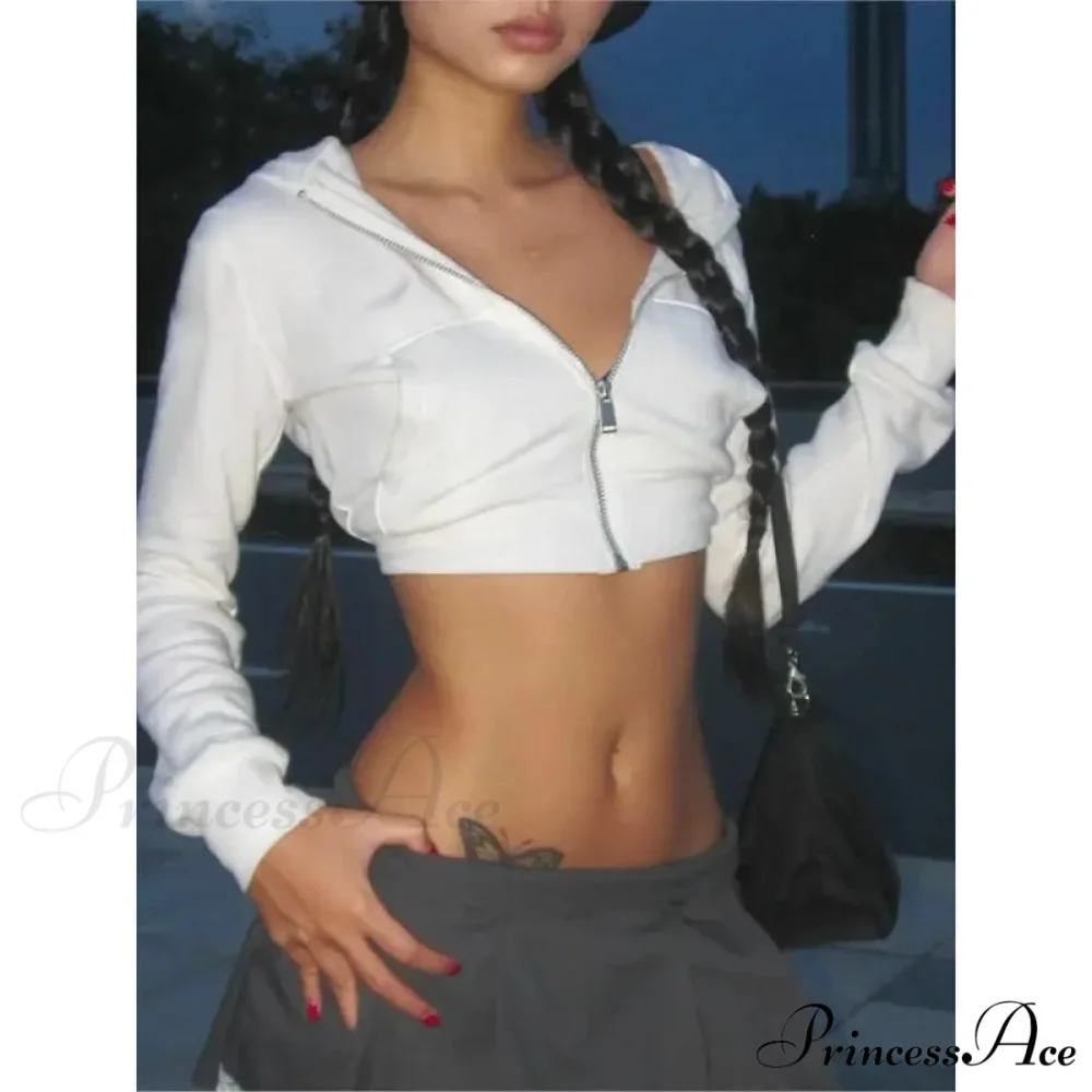 Vintage Stylish Basic Zipper Hooded Hoodie - Image 7
