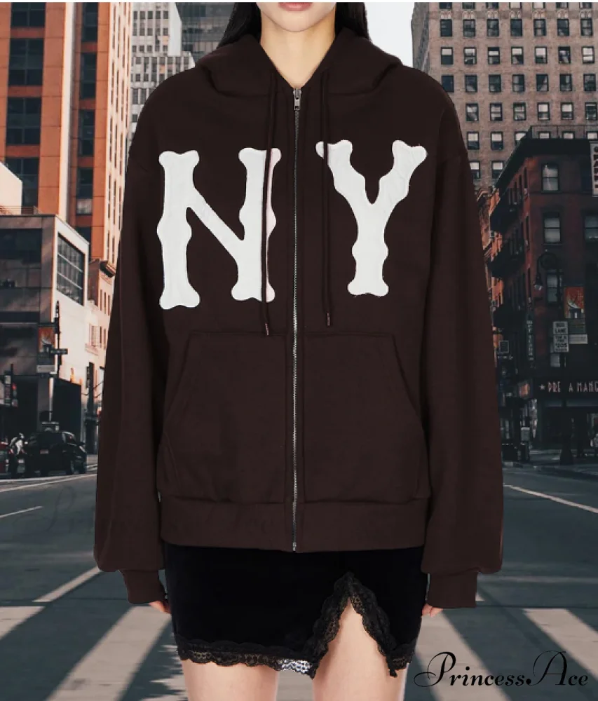 Trendy Retro Embroidered Oversized Comfortable Hoodie - Image 7