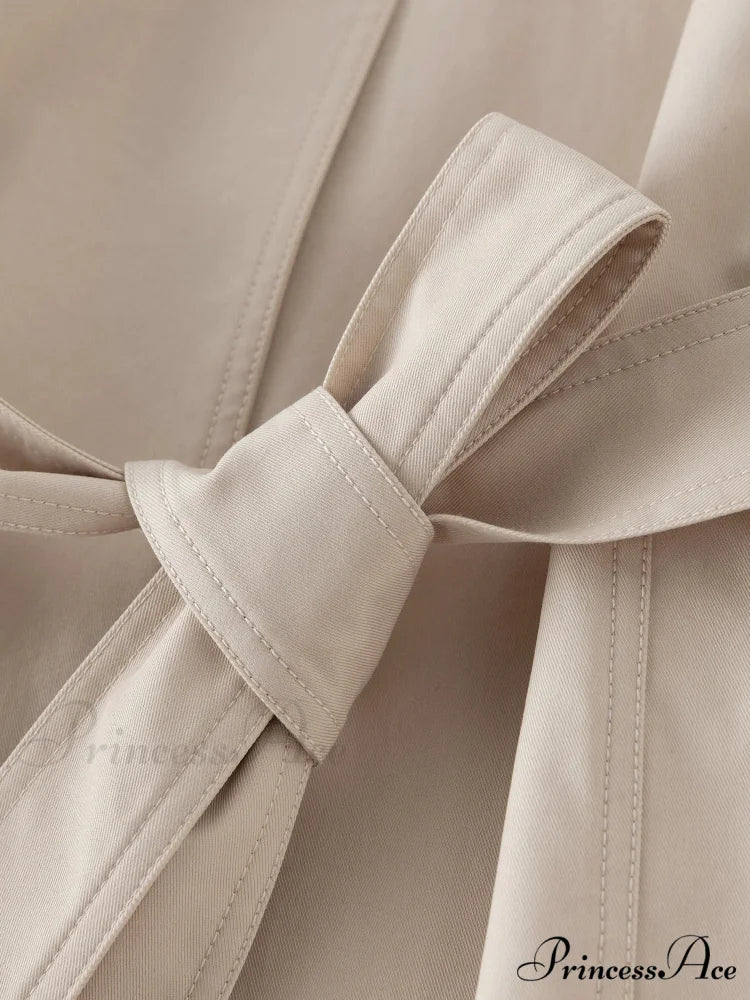 Autumn Extra Long Flowy Oversized Casual Belt Double Breasted Loose Korean Fashion 2024 Stylish Coat - Image 5