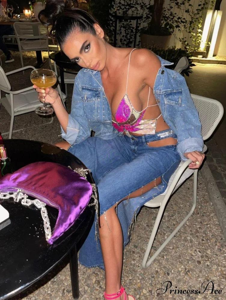 HALSEY BUTTERFLY Stylish SEQUIN TOP - Image 7
