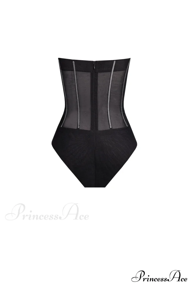 Crystal-Covered Fabulous Stylish Black Maxi Dress - Image 10