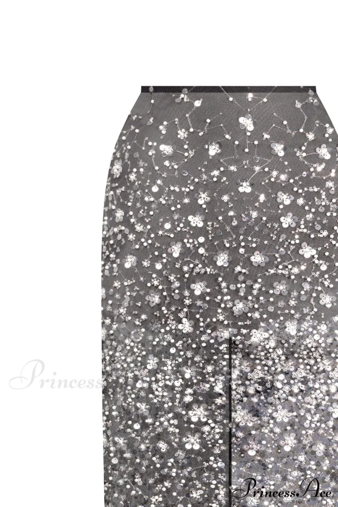 Crystal-Covered Fabulous Stylish Black Maxi Dress - Image 12