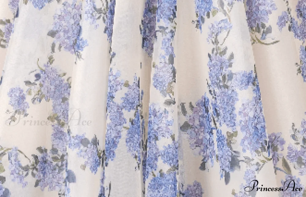 Hydrangea Spaghetti Stylish Strap Midi Dress - Image 7