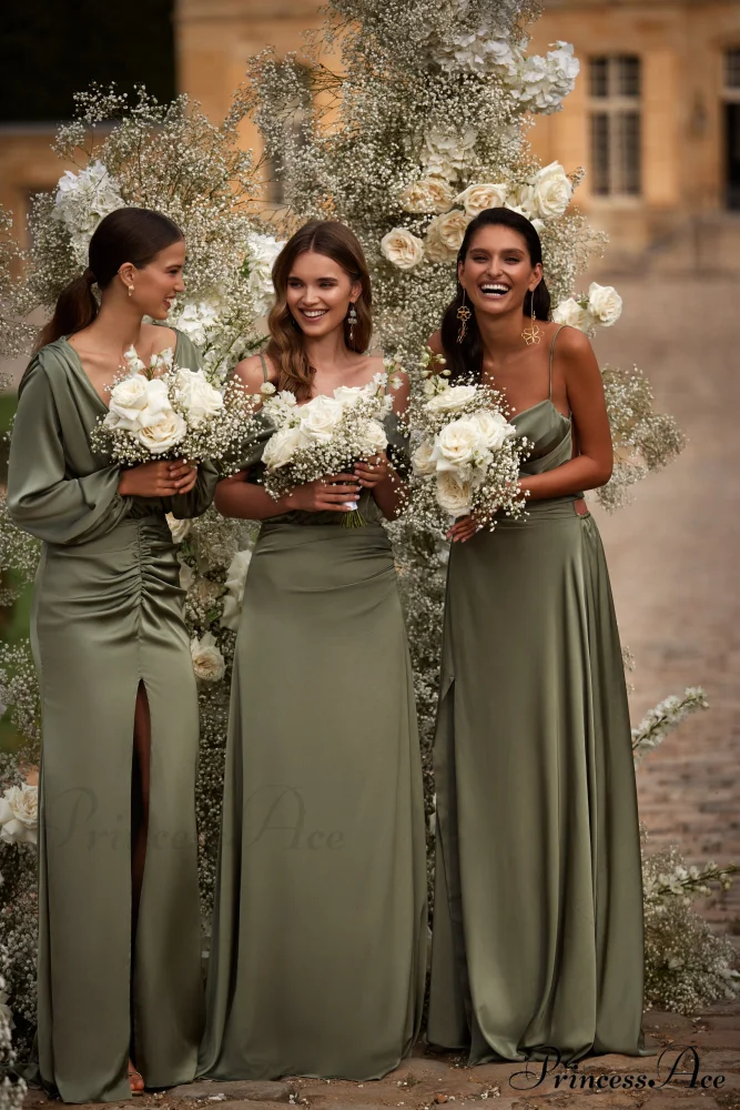 Boudoir Olive Stylish Silk Slip Dress - Image 9