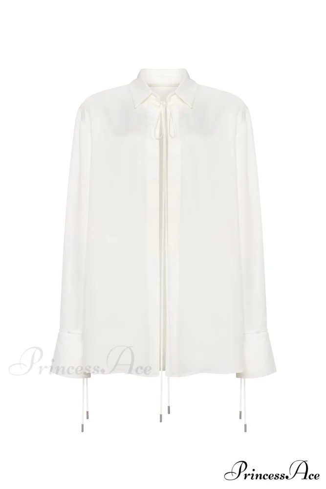 Elegant 3-Piece Set With White Silk Blouse, White Sophisticated Mini Skirt, And Black Crepe Maxi Skirt, Xo Xo - Image 11