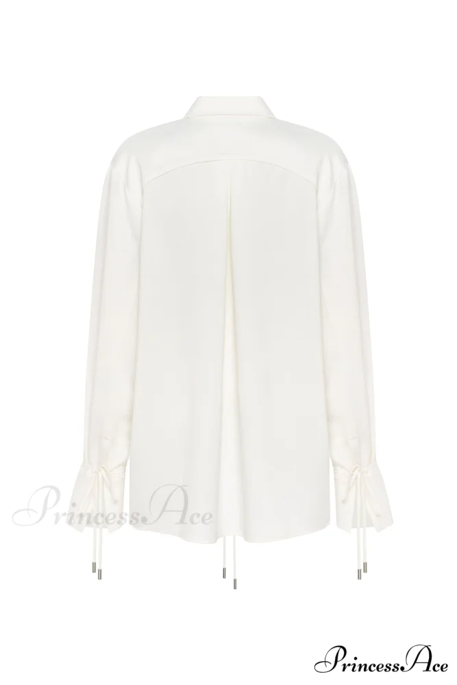 Elegant 3-Piece Set With White Silk Blouse, White Sophisticated Mini Skirt, And Black Crepe Maxi Skirt, Xo Xo - Image 12