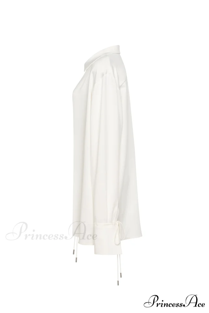 Elegant 3-Piece Set With White Silk Blouse, White Sophisticated Mini Skirt, And Black Crepe Maxi Skirt, Xo Xo - Image 13