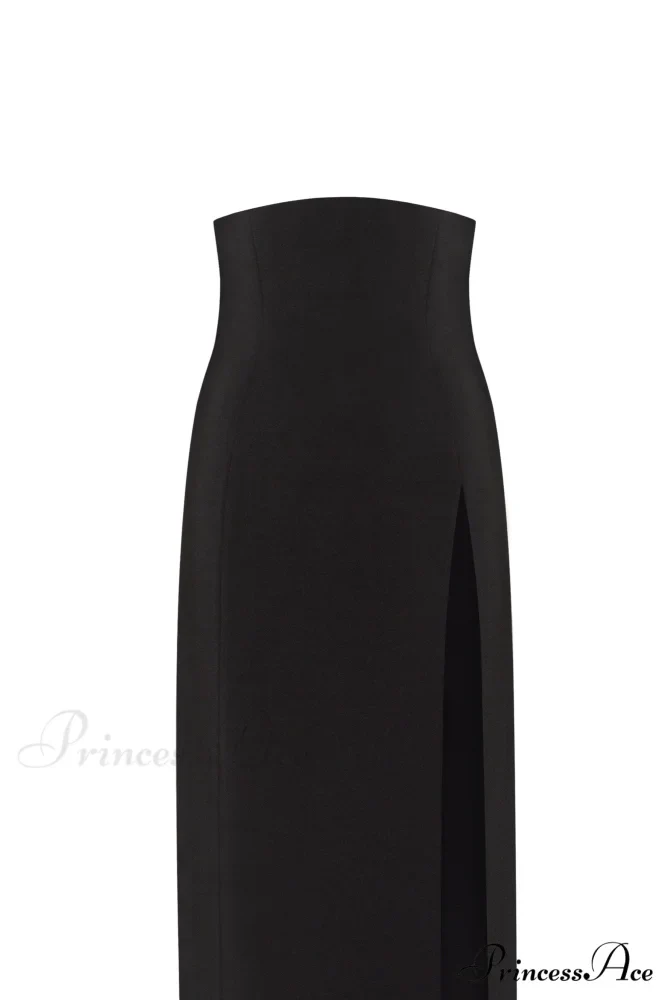 Elegant 3-Piece Set With White Silk Blouse, White Sophisticated Mini Skirt, And Black Crepe Maxi Skirt, Xo Xo - Image 9