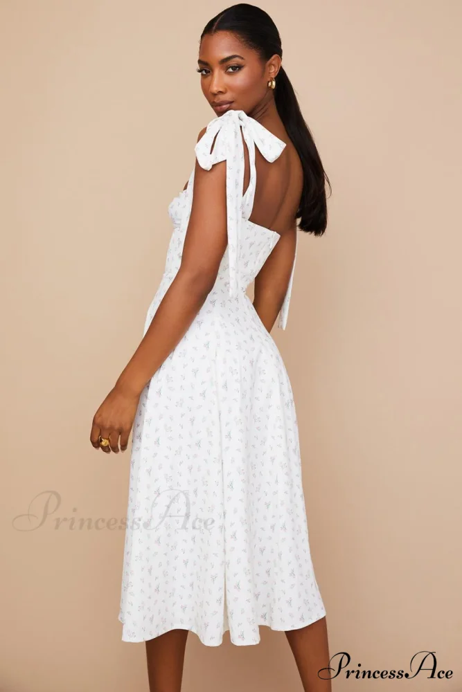 Fleur de Paris Charming Floral Split Midi Dress - Image 10