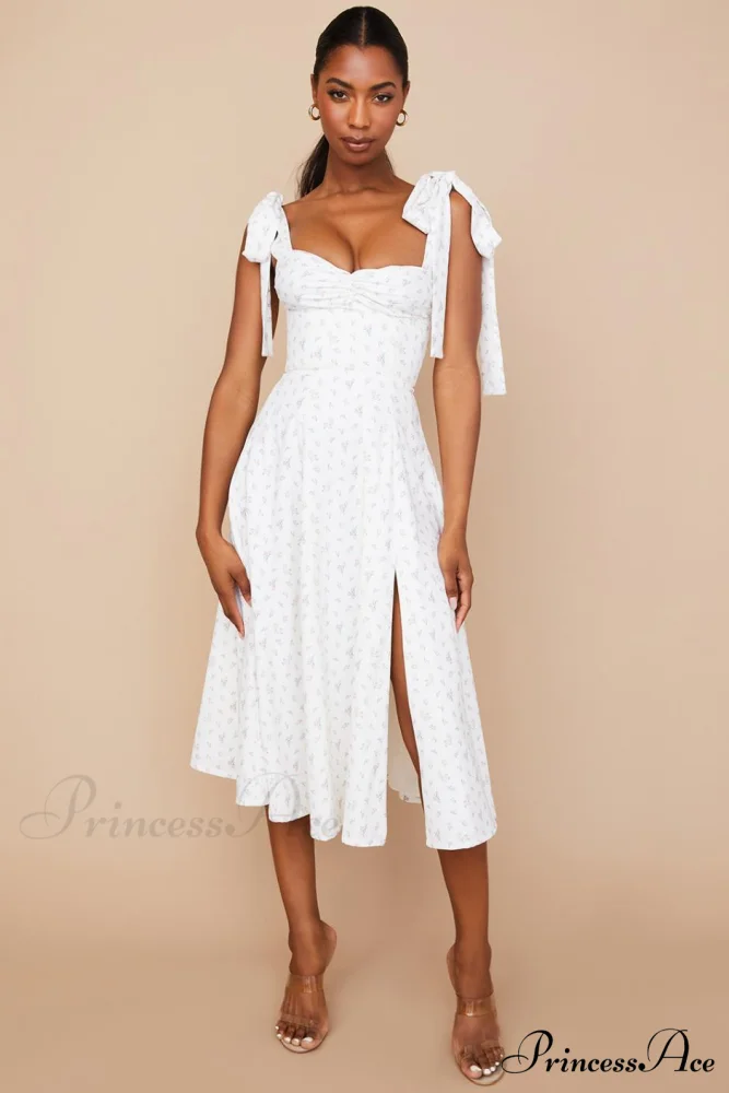 Fleur de Paris Charming Floral Split Midi Dress - Image 11