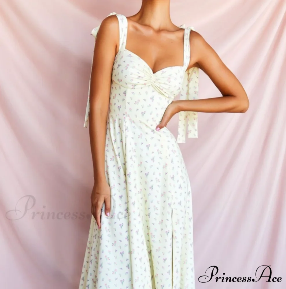 Fleur de Paris Charming Floral Split Midi Dress - Image 13