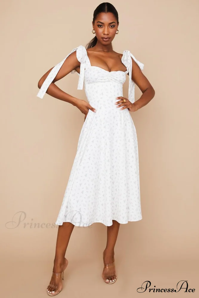 Fleur de Paris Charming Floral Split Midi Dress - Image 8
