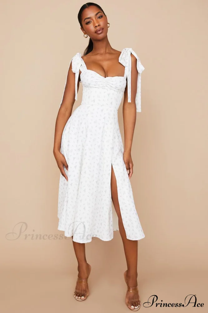 Fleur de Paris Charming Floral Split Midi Dress - Image 9