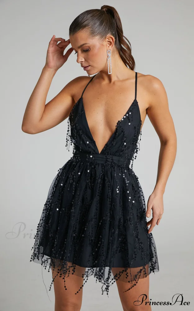 In the Stars Charming Sequin Mini Party Dress - Image 6