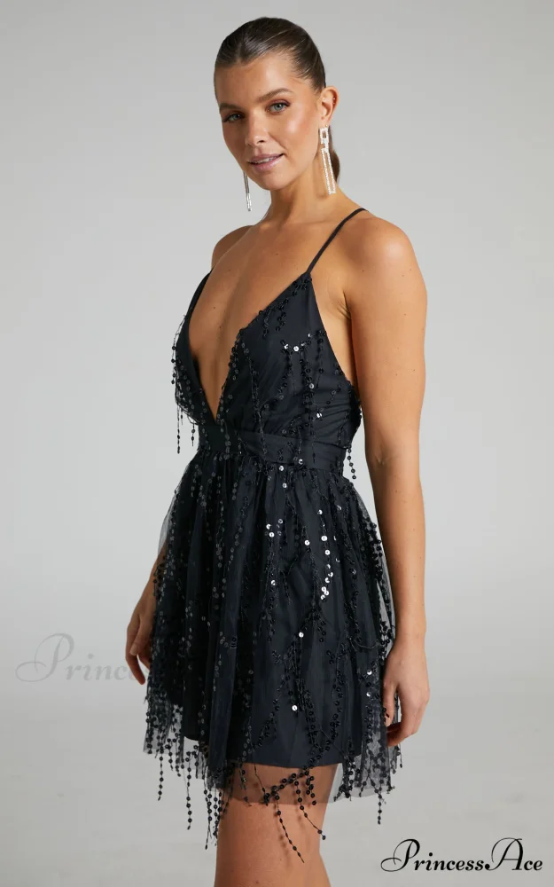 In the Stars Charming Sequin Mini Party Dress - Image 7