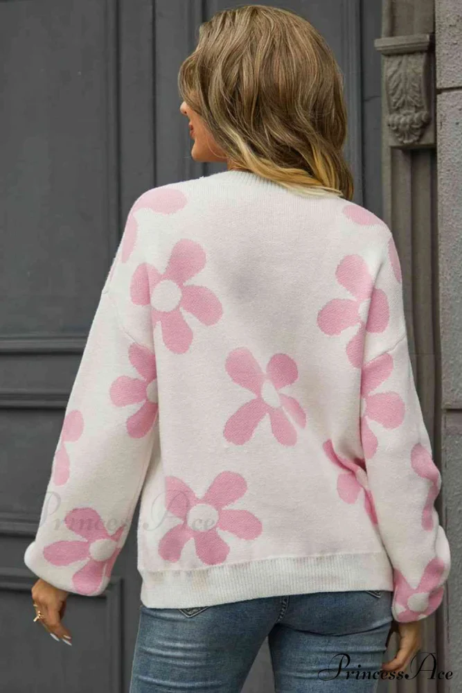 Blossom Dreams Stylish Floral Print Sweater - Image 6