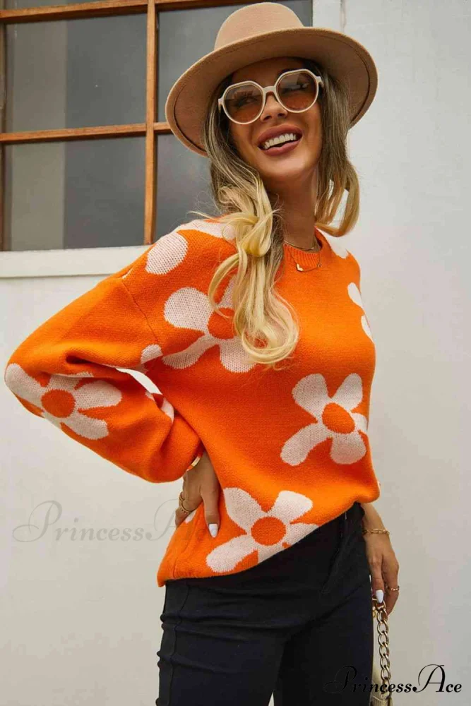 Blossom Dreams Stylish Floral Print Sweater - Image 8