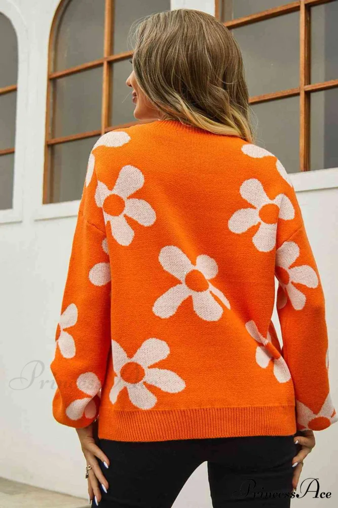 Blossom Dreams Stylish Floral Print Sweater - Image 9