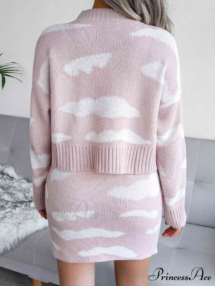Cloud-Kissed Dreams Stylish Knitted Two-Piece Set - Image 2