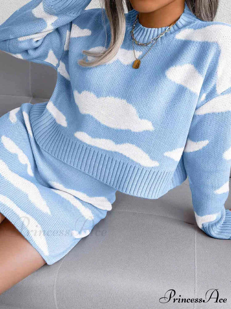 Cloud-Kissed Dreams Stylish Knitted Two-Piece Set - Image 6