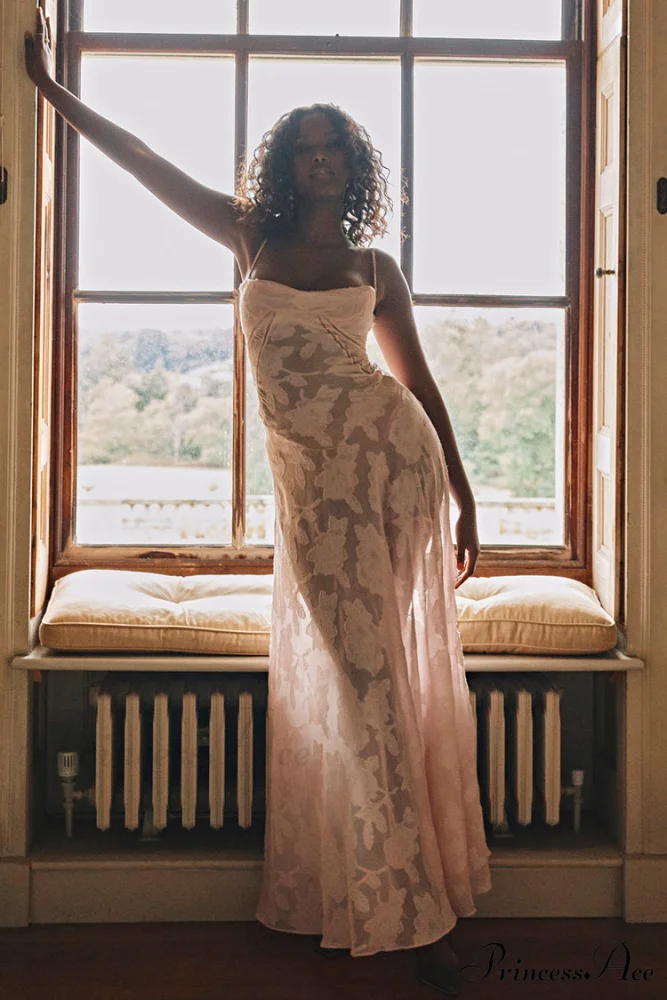 Blush of Elegance Charming Lace Maxi Dress - Image 30