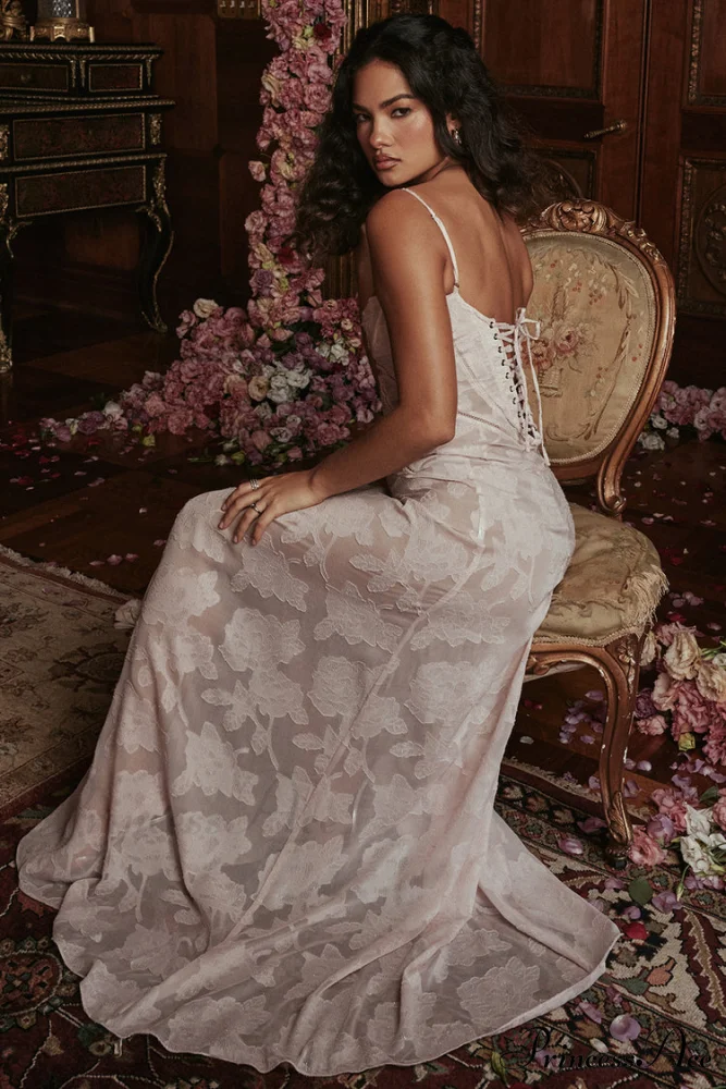 Blush of Elegance Charming Lace Maxi Dress - Image 31