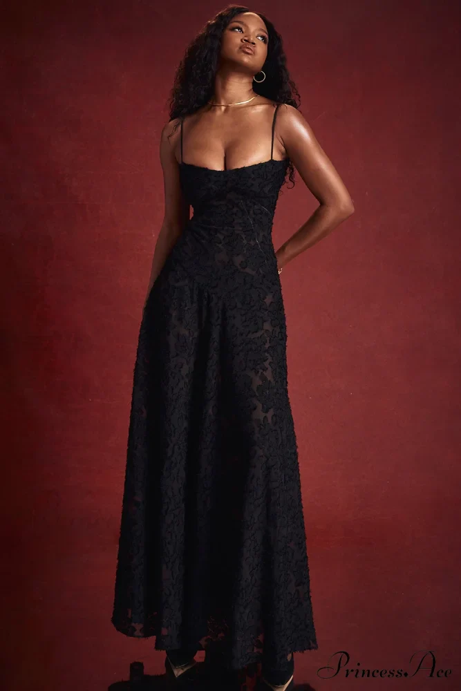 Blush of Elegance Charming Lace Maxi Dress - Image 34