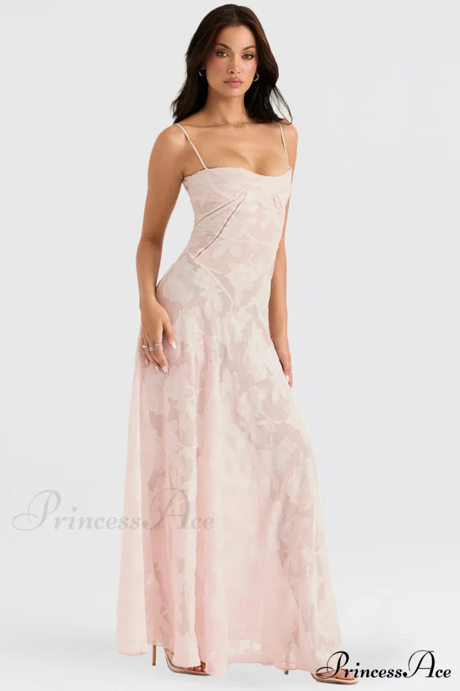 Blush of Elegance Charming Lace Maxi Dress - Image 4