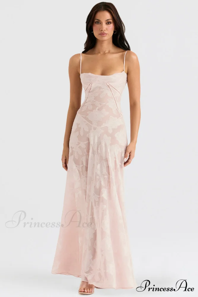 Blush of Elegance Charming Lace Maxi Dress - Image 5