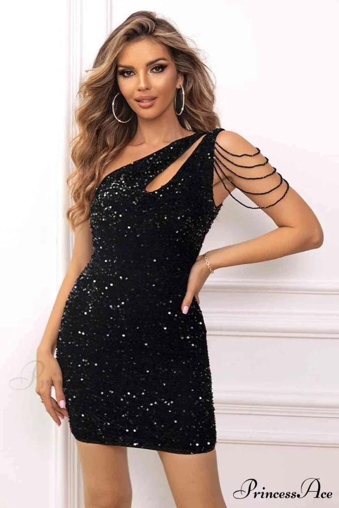 Glitter Gala Stylish Bodycon Mini Dress - Image 5