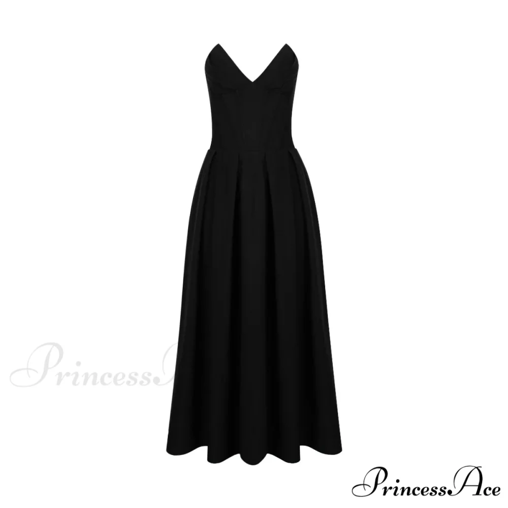 Adriana Midi A-Line Charming Strapless Corset Dress - Image 16