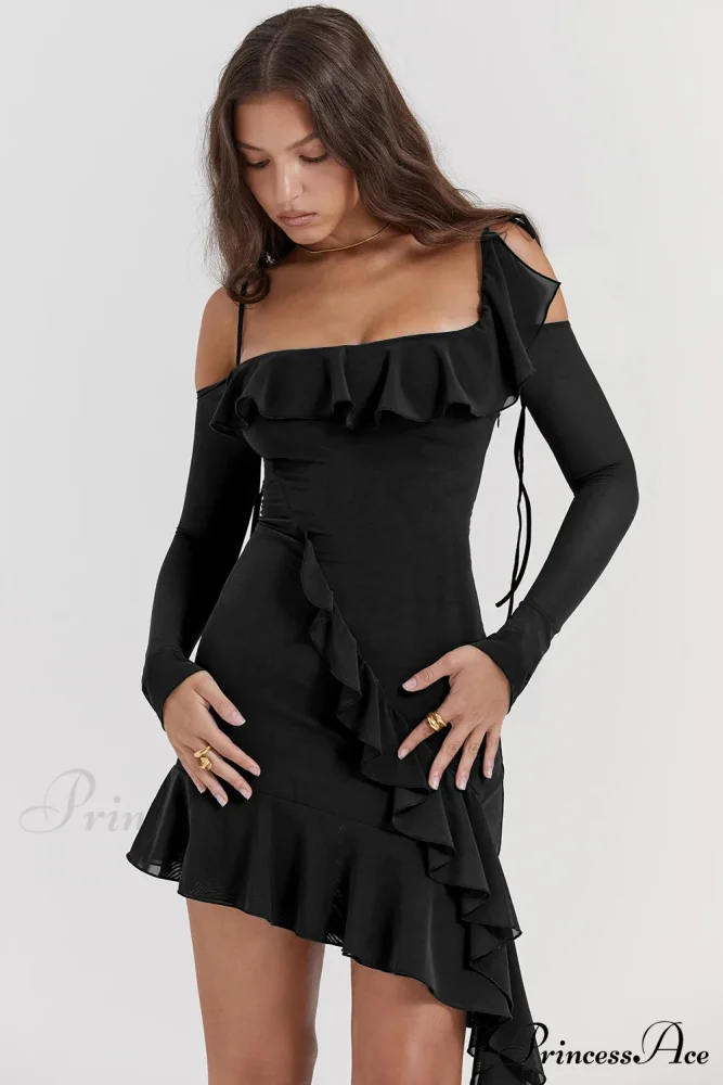Eleanora Ruched Stylish Mini Dress - Image 11
