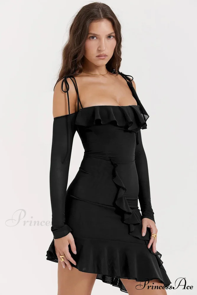 Eleanora Ruched Stylish Mini Dress - Image 16