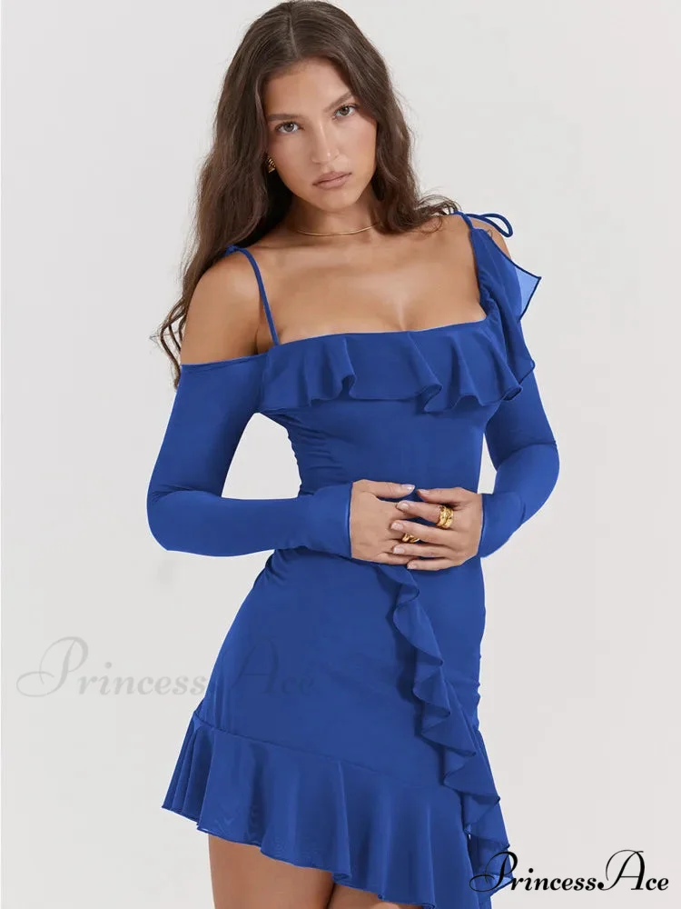 Eleanora Ruched Stylish Mini Dress - Image 2