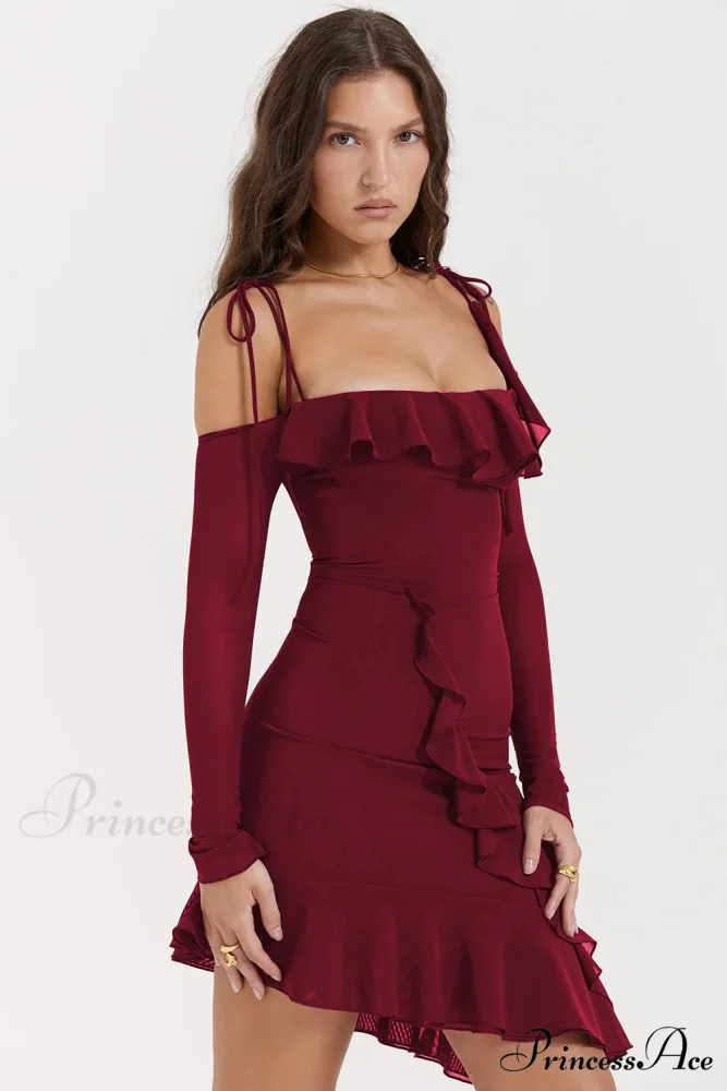 Eleanora Ruched Stylish Mini Dress - Image 22