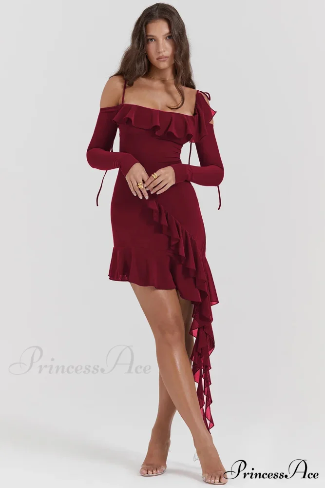 Eleanora Ruched Stylish Mini Dress - Image 23