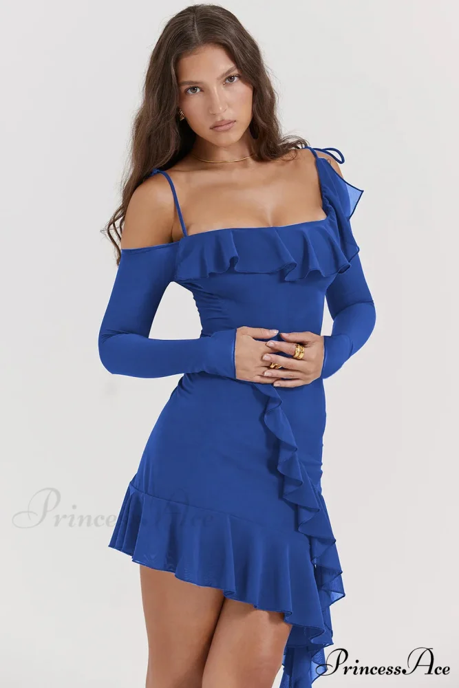 Eleanora Ruched Stylish Mini Dress - Image 27