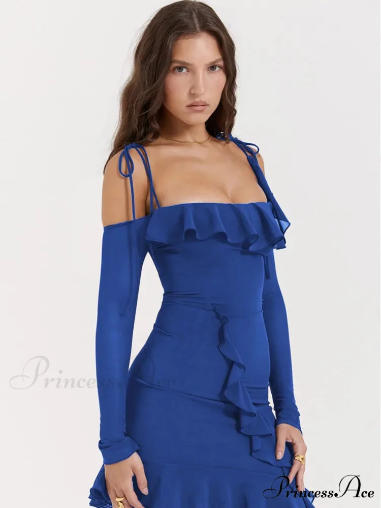 Eleanora Ruched Stylish Mini Dress - Image 3
