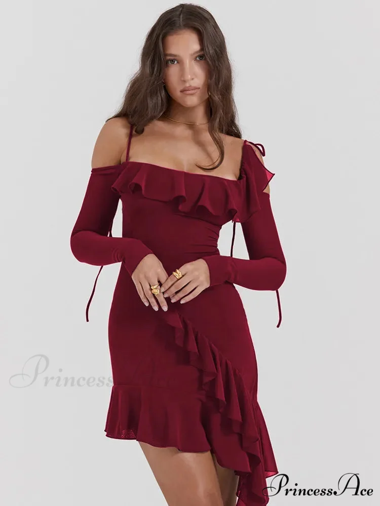 Eleanora Ruched Stylish Mini Dress - Image 7