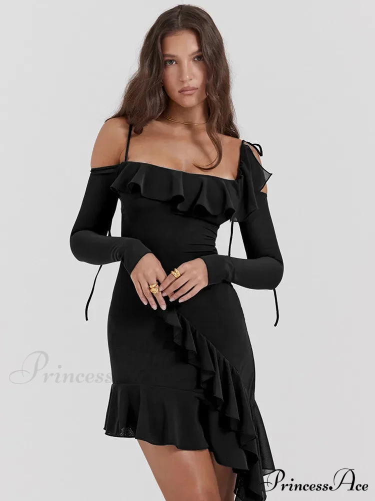 Eleanora Ruched Stylish Mini Dress - Image 8