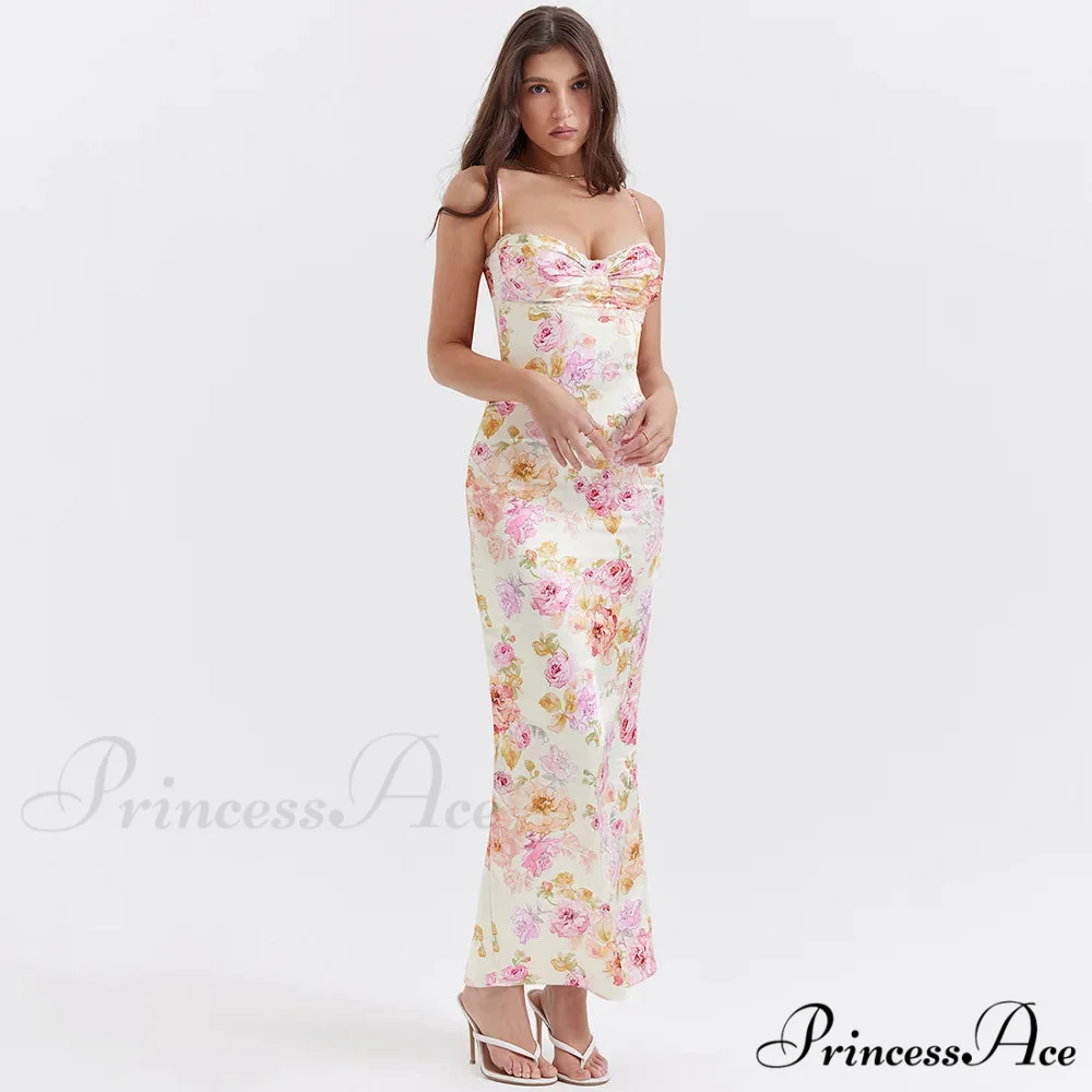 Agness Floral Stylish Maxi Bodycon Dress - Image 4