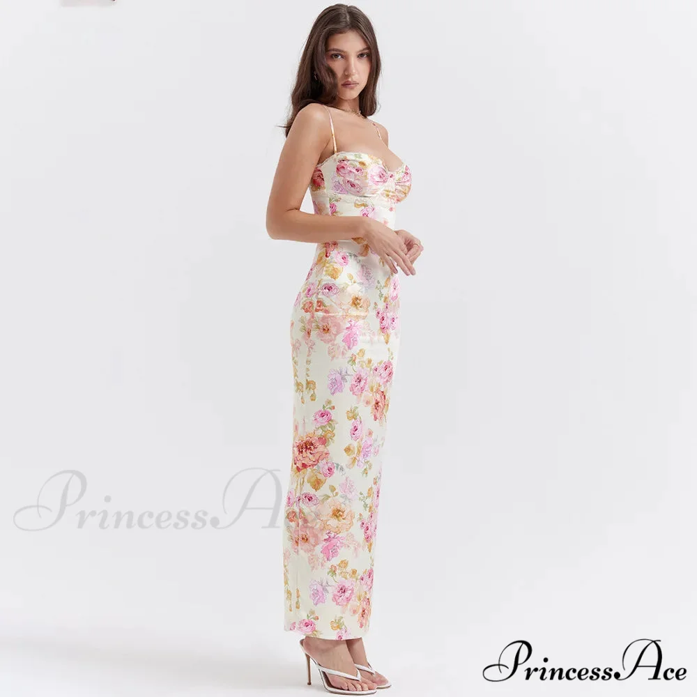 Agness Floral Stylish Maxi Bodycon Dress - Image 6